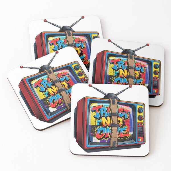Item preview, Trust No One Split Screen Cardboard Retro Gaming designed and sold by ryanguas.