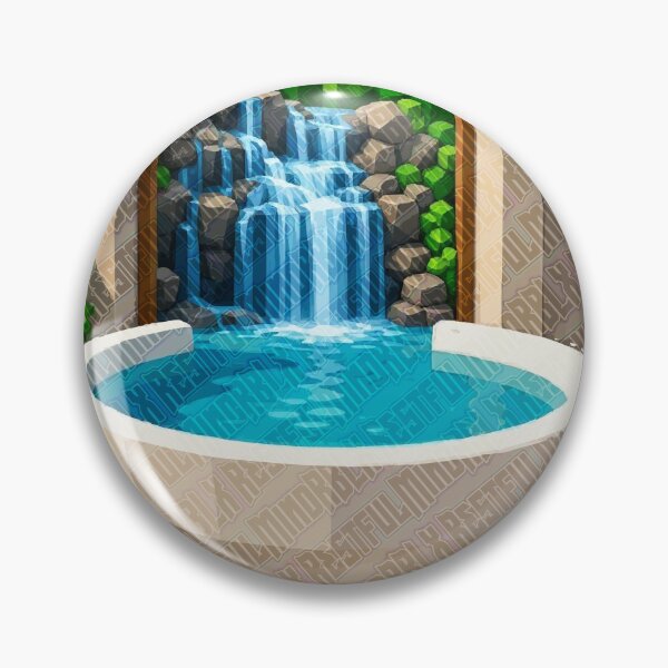 Item preview, Modern Oasis Waterfall Bath Design designed and sold by RestfulMindRBLX.