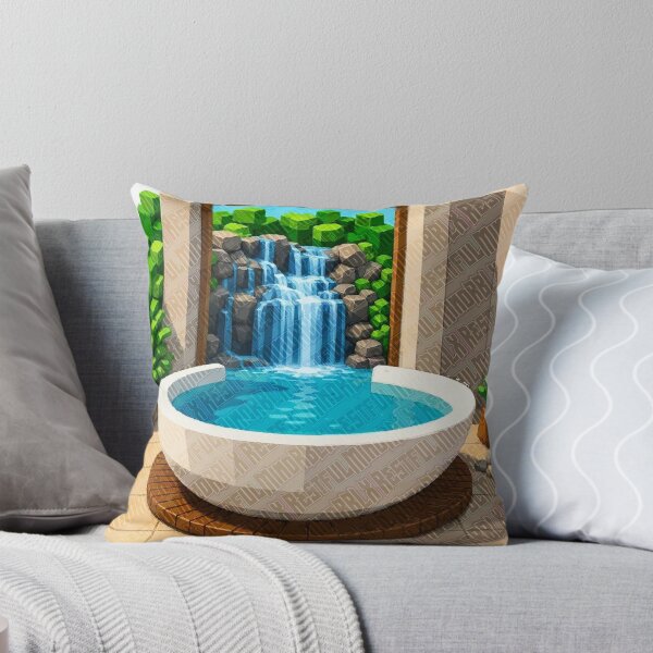 Item preview, Modern Oasis Waterfall Bath Design designed and sold by RestfulMindRBLX.
