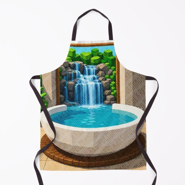 Item preview, Modern Oasis Waterfall Bath Design designed and sold by RestfulMindRBLX.