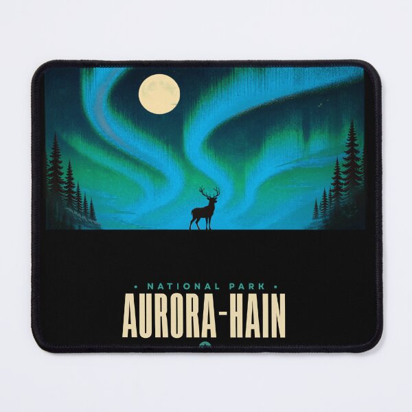 Item preview, Aurora Grove National Park – Northern Lights Deer Nature Design designed and sold by DervoTeck2767.