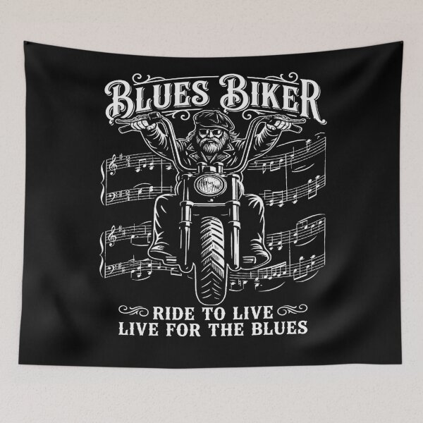 Item preview, another Blues Biker - Ride to Live, Live for the Blues designed and sold by TomVtX.