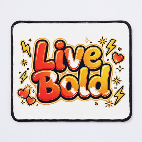 Item preview, Live Bold Fiery Red Orange Yellow Lightning Retro Quote designed and sold by AuraVibesArts .