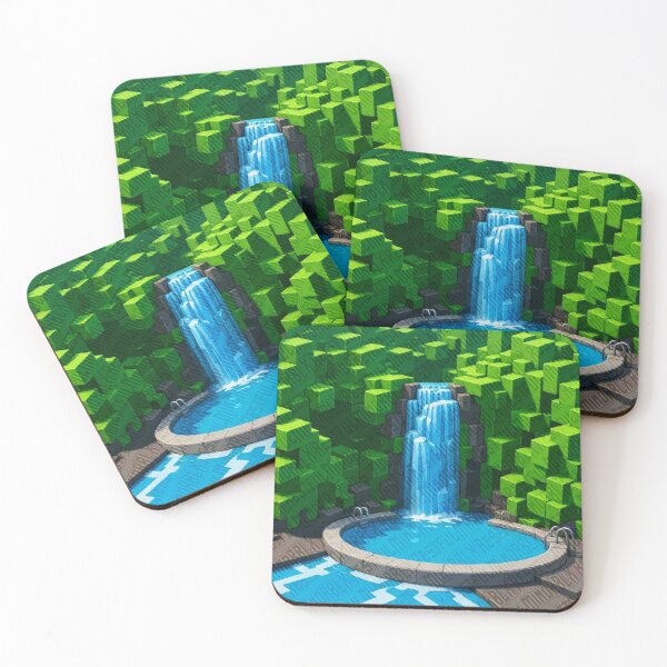 Item preview, Blocky Waterfall Oasis Pool Design designed and sold by RestfulMindRBLX.