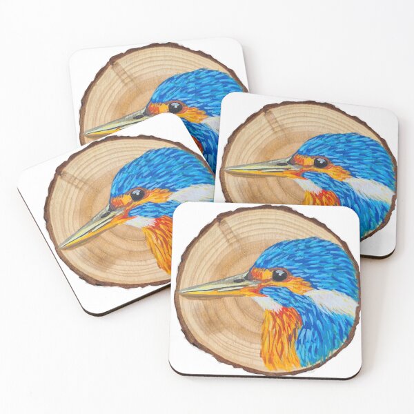 Item preview, Kingfisher Log Painting designed and sold by Royxmaes.