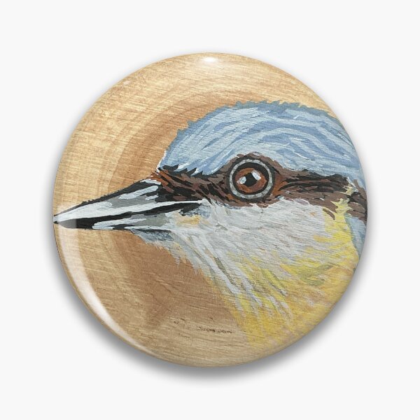 Item preview, Nuthatch Log Painting designed and sold by Royxmaes.