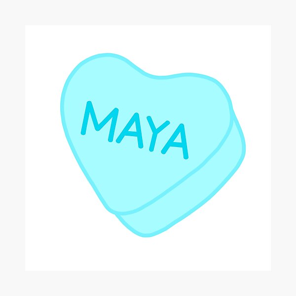 Item preview, Maya Blue Candy Heart Sweet Heart Cute designed and sold by SlimyFish.