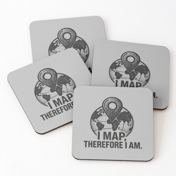 Item preview, Funny I Map Therefore I Am designed and sold by MarCinu Art.