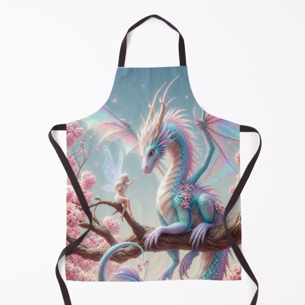 Item preview, Fairy Blossom Dragon – Pastel Fantasy Dragon & Fairy Cherry Blossom Art designed and sold by DrakariArt.
