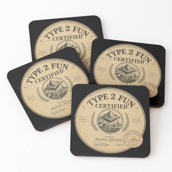 Item preview, Type 2 Fun Certified Funny Outdoor Adventure Badge Tee Sticker Hiker Climber Gift designed and sold by sharifex.