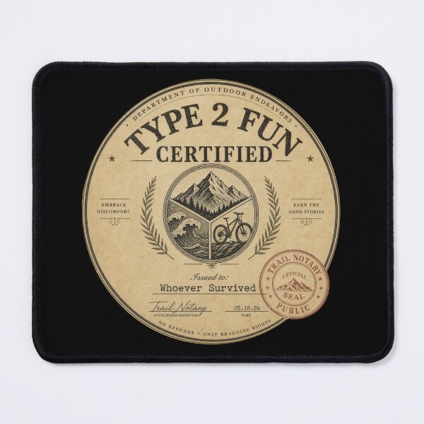 Item preview, Type 2 Fun Certified Funny Outdoor Adventure Badge Tee Sticker Hiker Climber Gift designed and sold by sharifex.