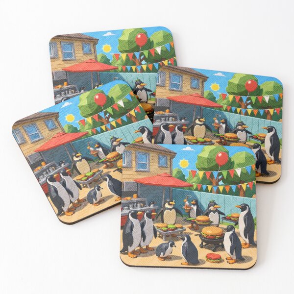 Item preview, Penguin Barbecue Party Design designed and sold by RestfulMindRBLX.