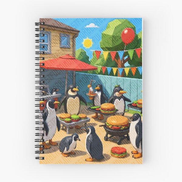 Item preview, Penguin Barbecue Party Design designed and sold by RestfulMindRBLX.