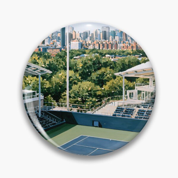 Item preview, New York Tennis Court Watercolor Art designed and sold by Ib1029.
