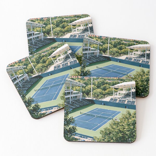 Item preview, New York Tennis Court Watercolor Art designed and sold by Ib1029.