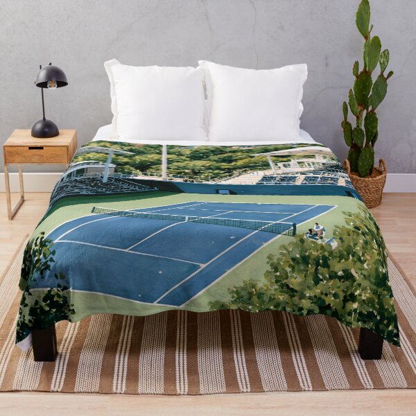 Item preview, New York Tennis Court Watercolor Art designed and sold by Ib1029.