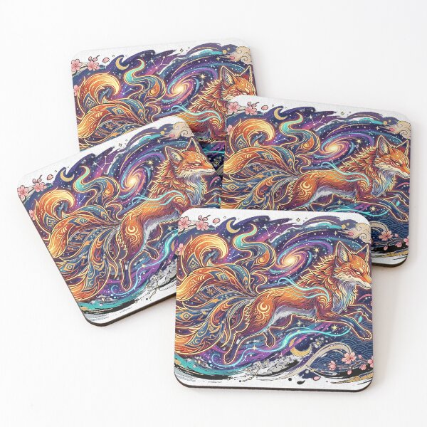 Item preview, Celestial Sakura Kitsune in Cosmic Ukiyo Fantasy designed and sold by cannsuh.