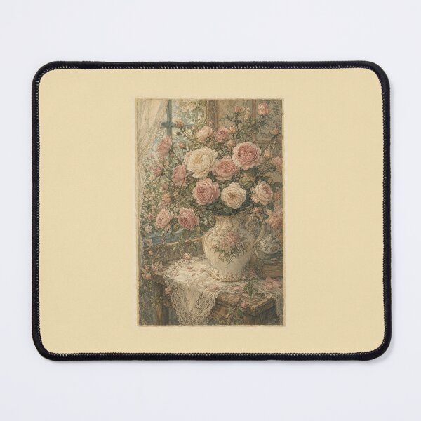 Item preview, Vintage June Birth Flower Roses – Romantic Cottagecore Floral Art designed and sold by vitriolicapprel.