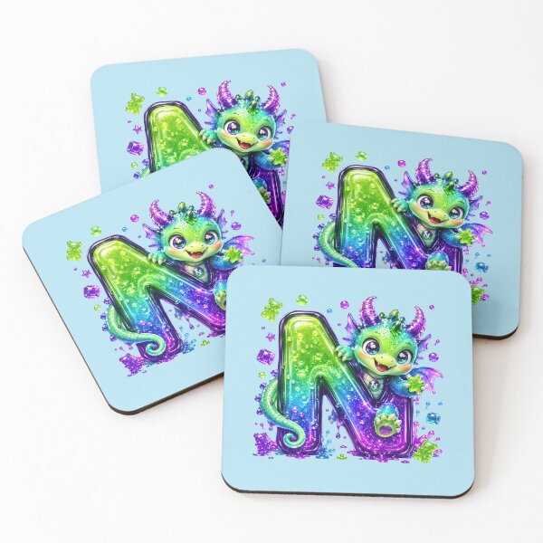 Item preview,  Letter N Kawaii Jelly Alphabet | Cute Gummy Nectar Drop Mascot Sticker designed and sold by VectorJoy.
