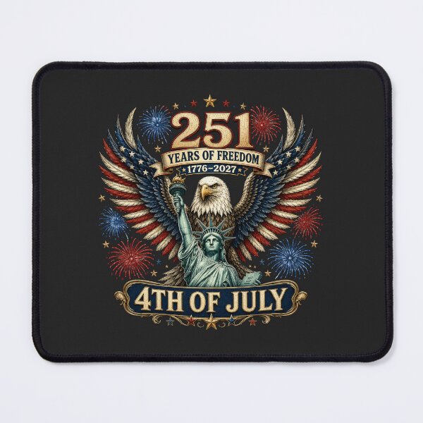 Item preview, 251st Anniversary of the USA - 251 Years of Freedom with Eagle and Statue of Liberty designed and sold by Collins Design.