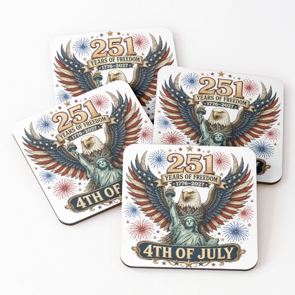 Item preview, 251st Anniversary of the USA - 251 Years of Freedom with Eagle and Statue of Liberty designed and sold by Collins Design.