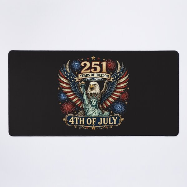 Item preview, 251st Anniversary of the USA - 251 Years of Freedom with Eagle and Statue of Liberty designed and sold by Collins Design.