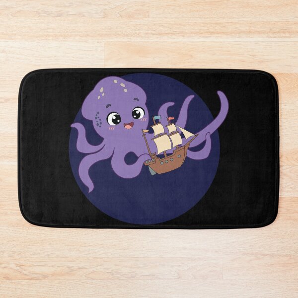 Item preview, Cute Cartoon Kraken Playing with Ship Shirt | Funny Sea Monster & Ocean Lover designed and sold by Hallowed Artistry.