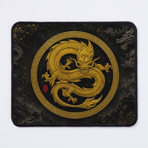 Item preview, Golden Imperial Dragon Emblem | Traditional Chinese Dragon designed and sold by Fei Long Design Hub.