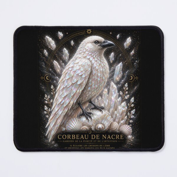 Item preview, Mother-of-pearl crow with iridescent reflections designed and sold by Axokris.