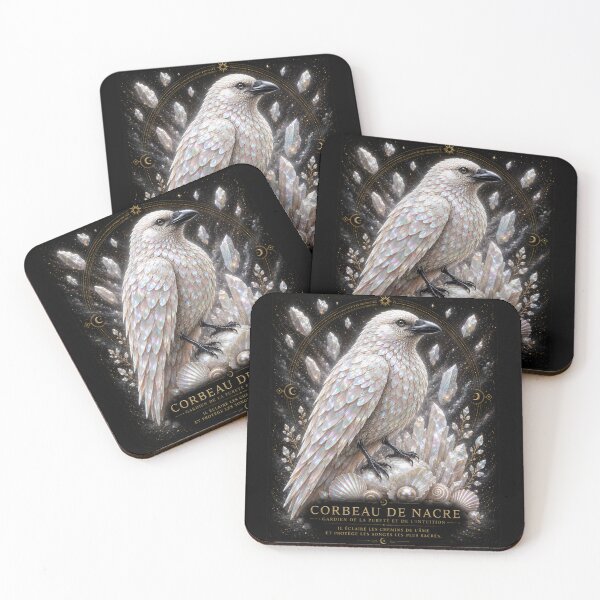 Item preview, Mother-of-pearl crow with iridescent reflections designed and sold by Axokris.