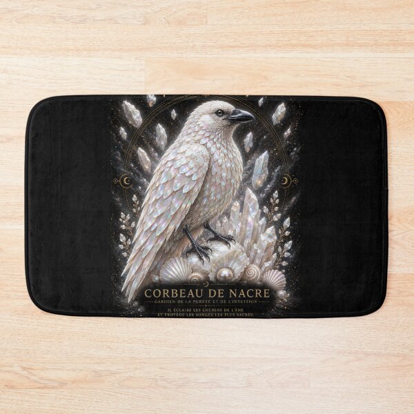 Item preview, Mother-of-pearl crow with iridescent reflections designed and sold by Axokris.