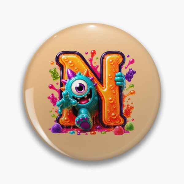 Item preview, Letter N Kawaii Jelly Alphabet | Cute Gummy Nectar Drop Mascot Sticker designed and sold by VectorJoy.