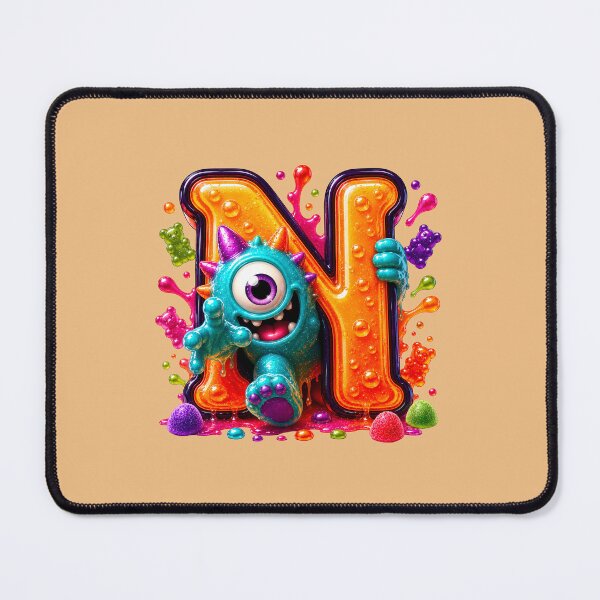 Item preview, Letter N Kawaii Jelly Alphabet | Cute Gummy Nectar Drop Mascot Sticker designed and sold by VectorJoy.