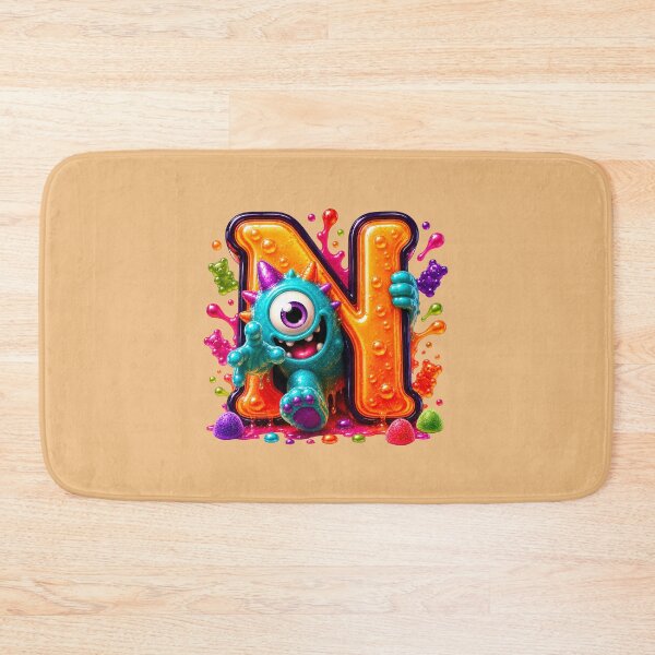 Item preview, Letter N Kawaii Jelly Alphabet | Cute Gummy Nectar Drop Mascot Sticker designed and sold by VectorJoy.