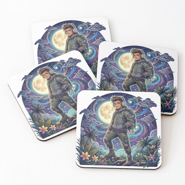Item preview, Celestial Night Explorer with Cosmic Streetwear Illustration designed and sold by cannsuh.