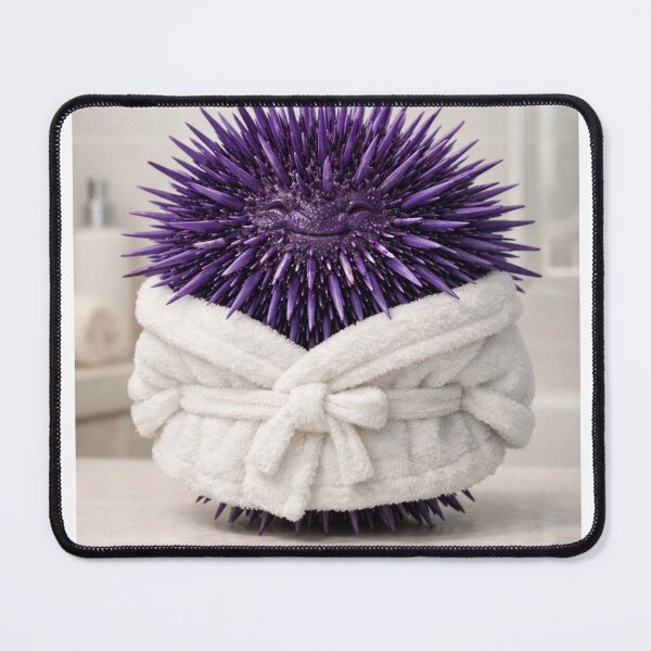 Item preview, Relaxing Bathrobe Purple Sea Urchin designed and sold by Sillytoe.