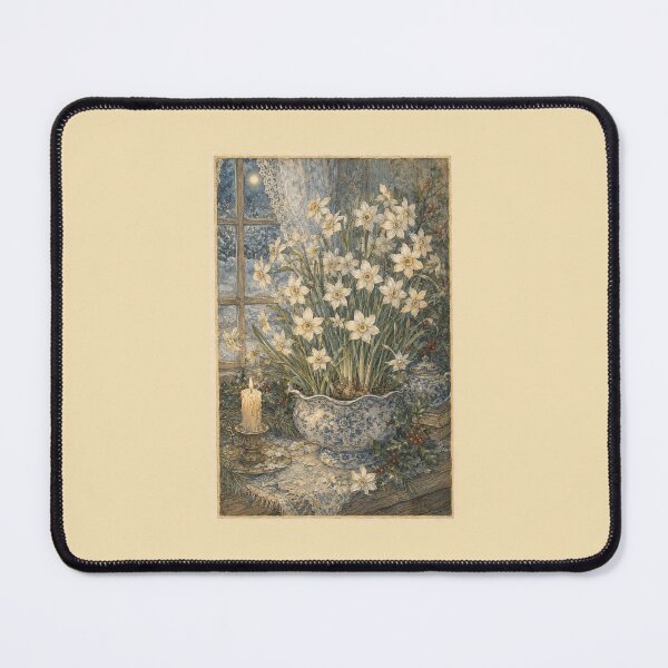 Item preview, Vintage December Birth Flower Narcissus – Winter Cottagecore Floral Art designed and sold by vitriolicapprel.