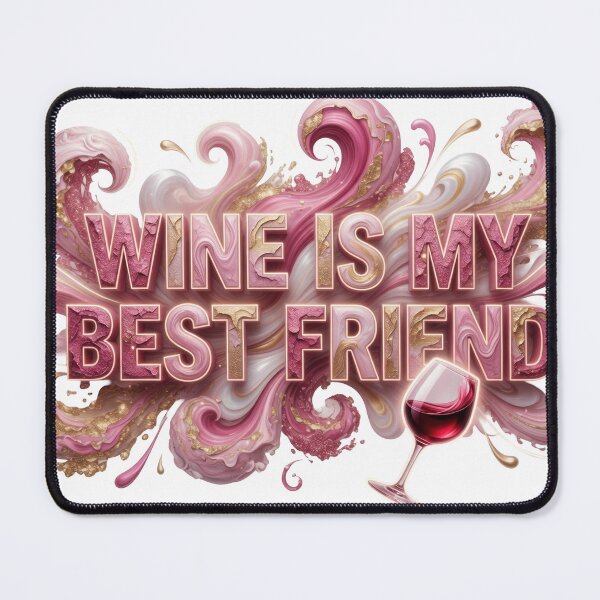 Item preview, Cool WINE IS MY BEST FRIEND 3D Text Art designed and sold by dazzlemakers.