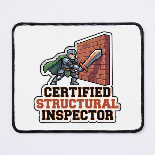Item preview, Structural Inspector Hitting Walls Retro Gaming Secret designed and sold by ryanguas.