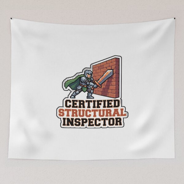 Item preview, Structural Inspector Hitting Walls Retro Gaming Secret designed and sold by ryanguas.