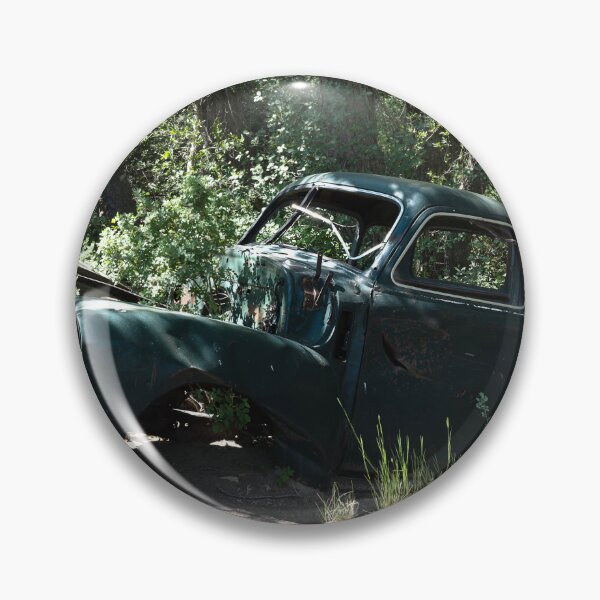 Item preview, Deteriorating ancient vehicle amidst a stand of trees designed and sold by lisavonbiela.