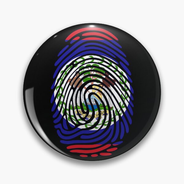 Item preview, Belize Flag Fingerprint Identity | Belizean DNA Heritage Graphic designed and sold by NTGUILTY.