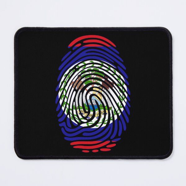 Item preview, Belize Flag Fingerprint Identity | Belizean DNA Heritage Graphic designed and sold by NTGUILTY.