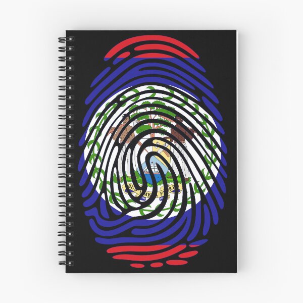 Item preview, Belize Flag Fingerprint Identity | Belizean DNA Heritage Graphic designed and sold by NTGUILTY.
