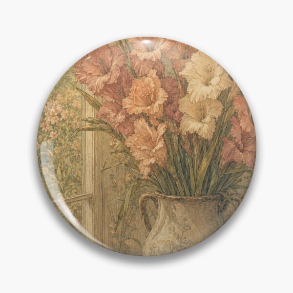 Item preview, Vintage August Birth Flower Gladiolus – Cottagecore Summer Floral Art designed and sold by vitriolicapprel.
