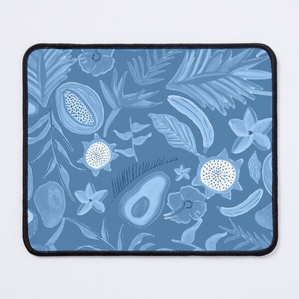 Item preview, Monochromatic Tropical Botanical Pattern in Blue designed and sold by ElizabethCoelho.