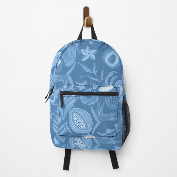 Item preview, Monochromatic Tropical Botanical Pattern in Blue designed and sold by ElizabethCoelho.