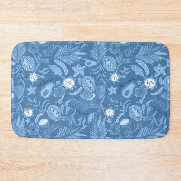 Item preview, Monochromatic Tropical Botanical Pattern in Blue designed and sold by ElizabethCoelho.