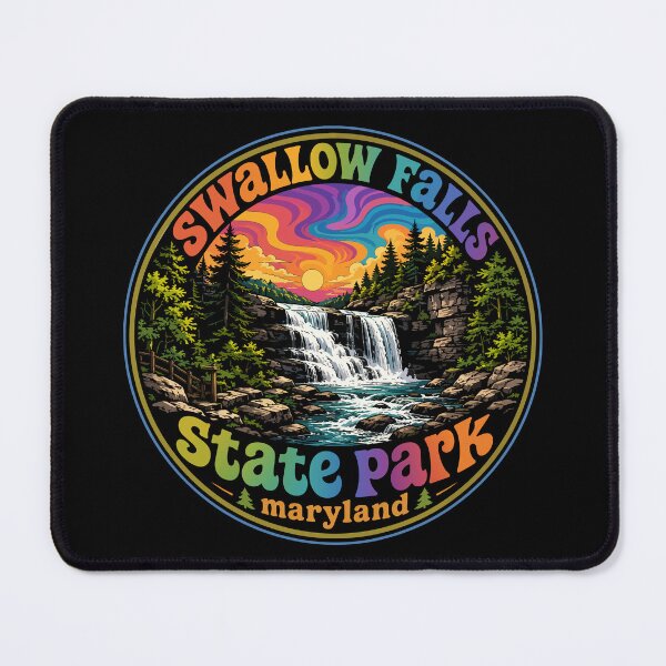 Item preview, Swallow Falls State Park Maryland Trippy Art Travel designed and sold by TomFrontierArt.