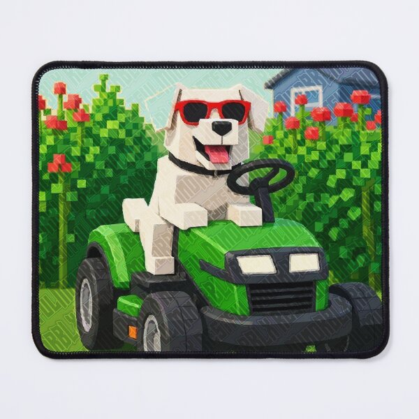 Item preview, Dog Riding Lawn Tractor Design designed and sold by RestfulMindRBLX.